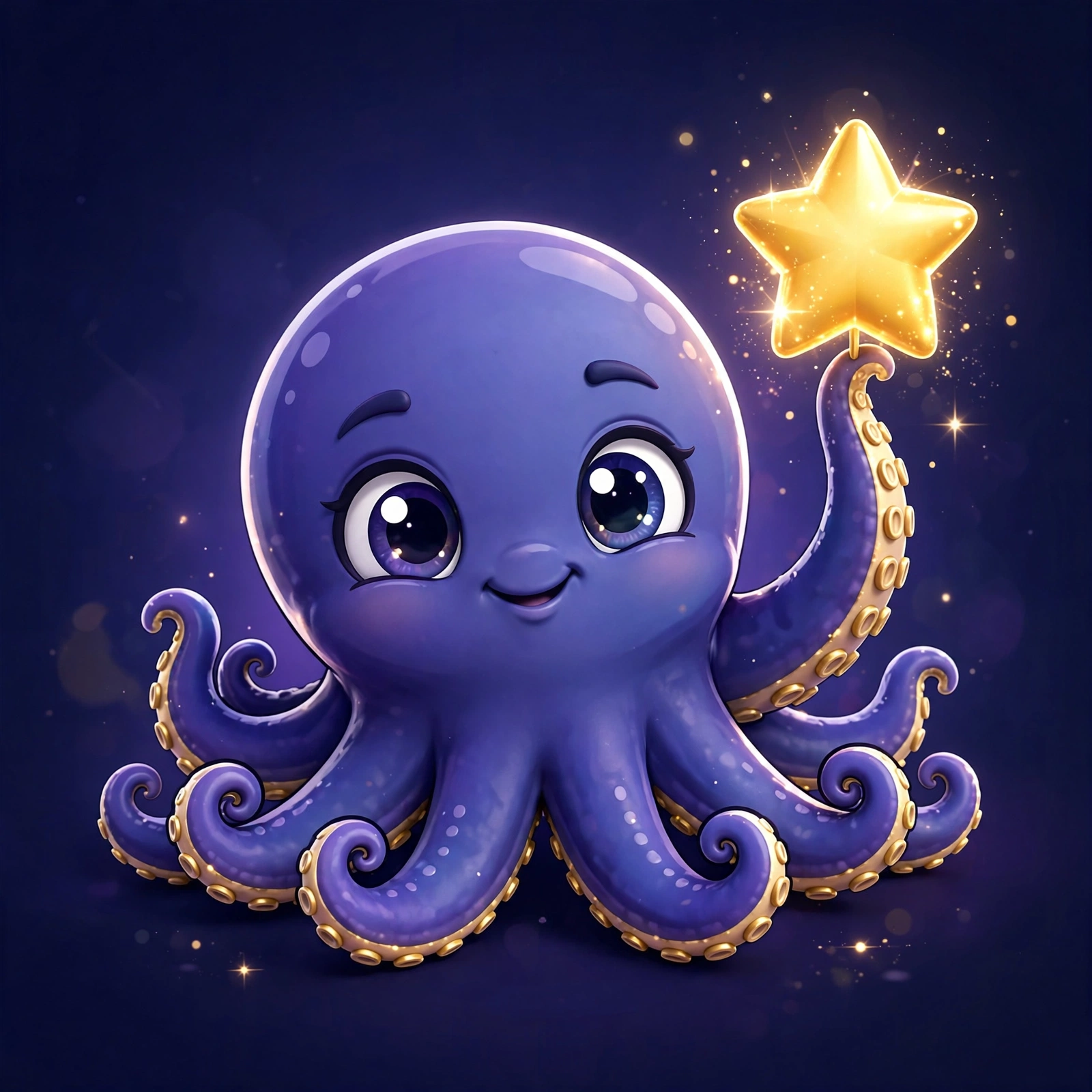 Review replies — octopus holding a gold star