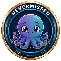 NeverMissed octopus logo